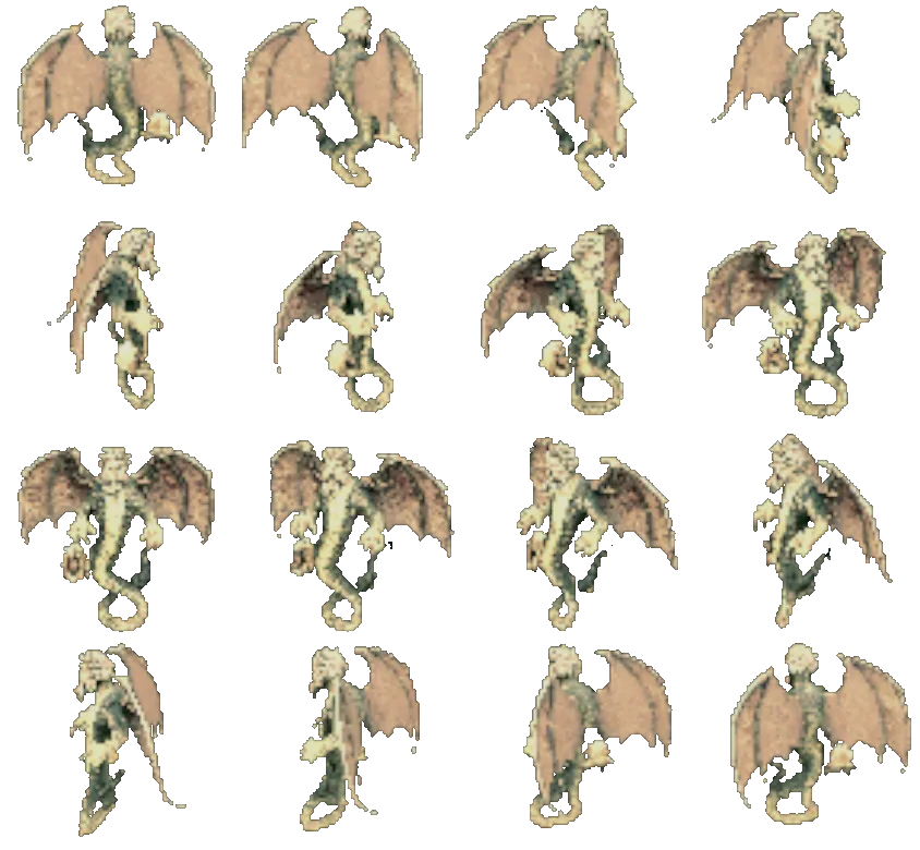 Geryon, turning on itself: sixteen views rendered from the game itself.