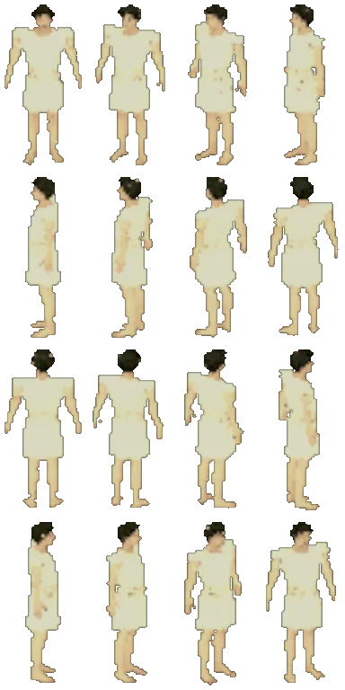 The Messenger from Heaven, turning on itself: sixteen views rendered from the game itself.